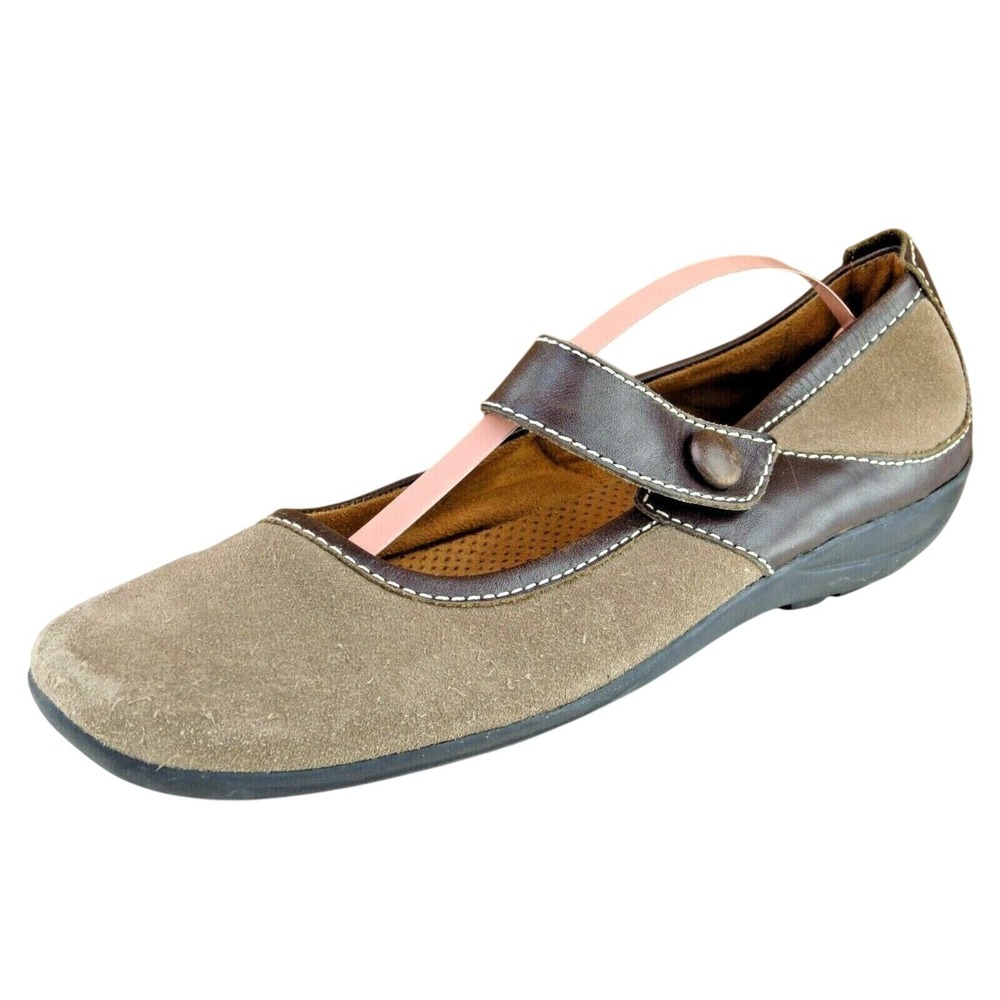 Natural Soul Size 9 M Brown Round Toe‎ Mary Jane Leather Women Florie